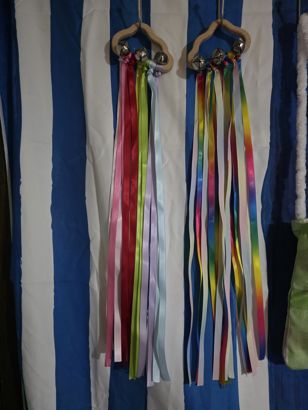 Ribbon Streamer Handbell Wand - Multicolor Party Streamers